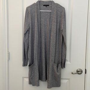 LOVE ELLIE grey open long cardigan